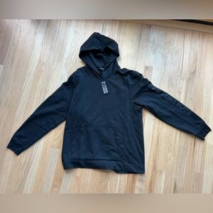 NWT James Perse Live Nation black hoodie sweatshirt with venue list. Size medium